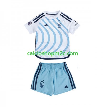 Nottingham Forest Bambino Maglia Trasferta 2023/2024 Manica Corta (+ Pantaloncini)